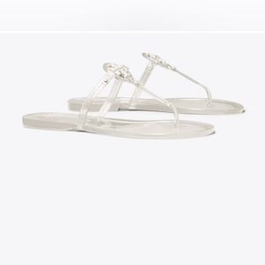 TORY BURCH Women’s Mini Miller Jelly Thong Flip Flop Sandals Clear Sz 8